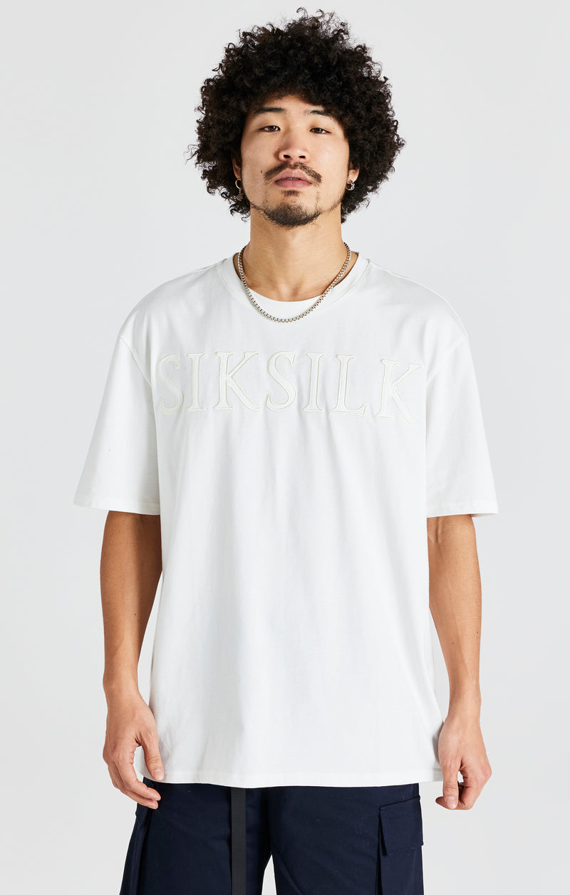 Ecru Oversized Logo T-Shirt
