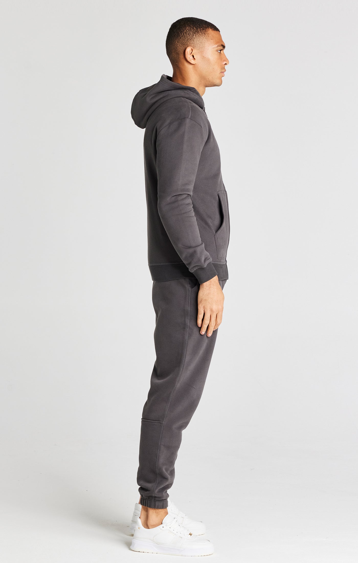 Load image into Gallery viewer, Black Foundation Zip Through Hoodie (3)