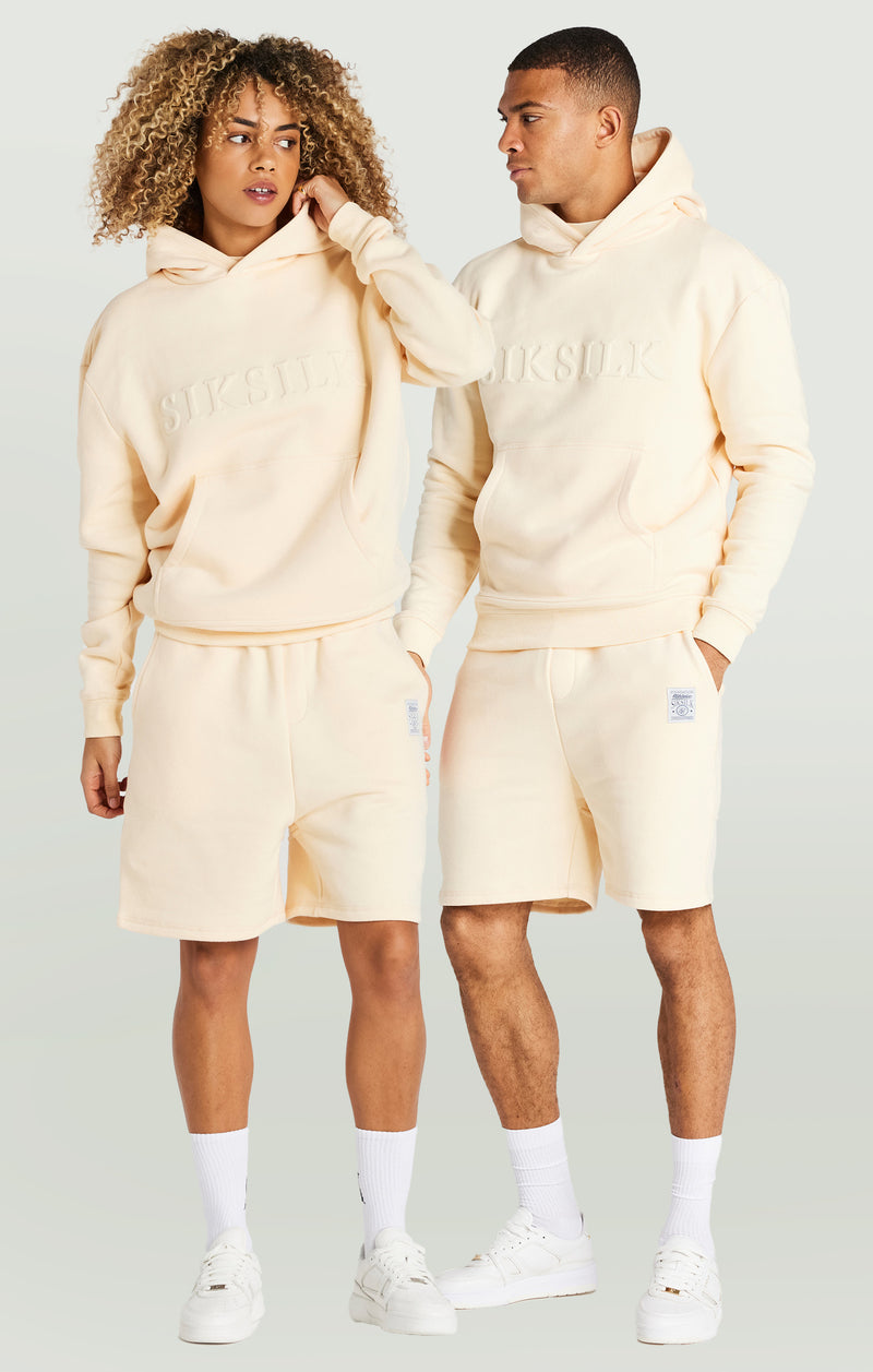 Ecru Foundation Embossed Hoodie