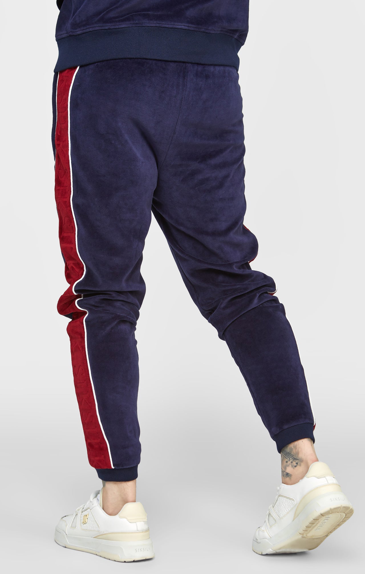 Navy Velour Track Pant (3)