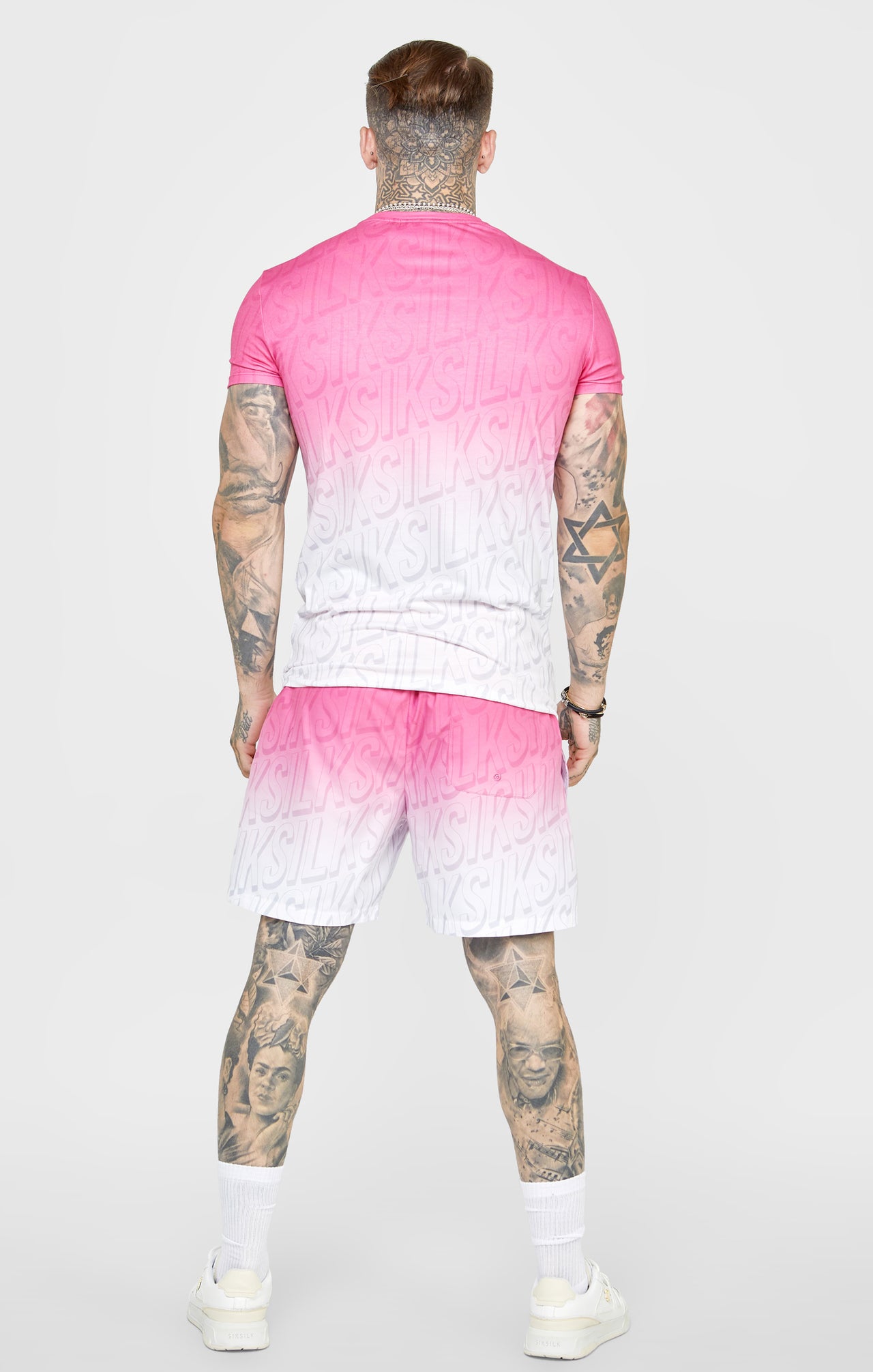Pink Fade Muscle Fit T-Shirt (4)