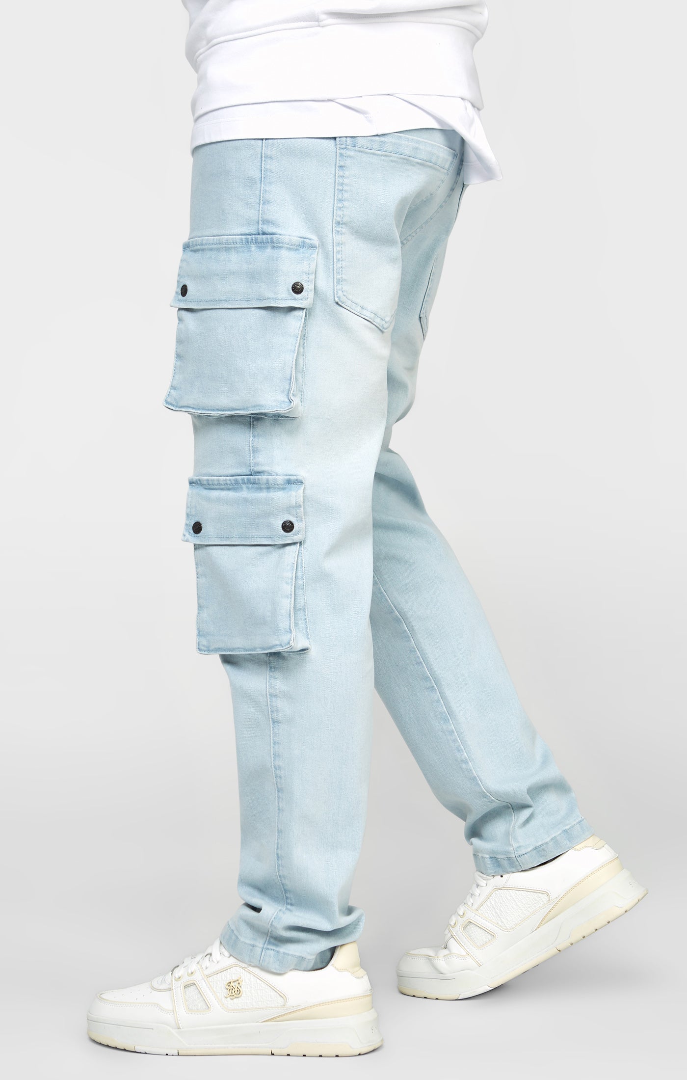 Khaki Low Rise Straight Leg Cargo Pocket Jeans | PrettyLittleThing