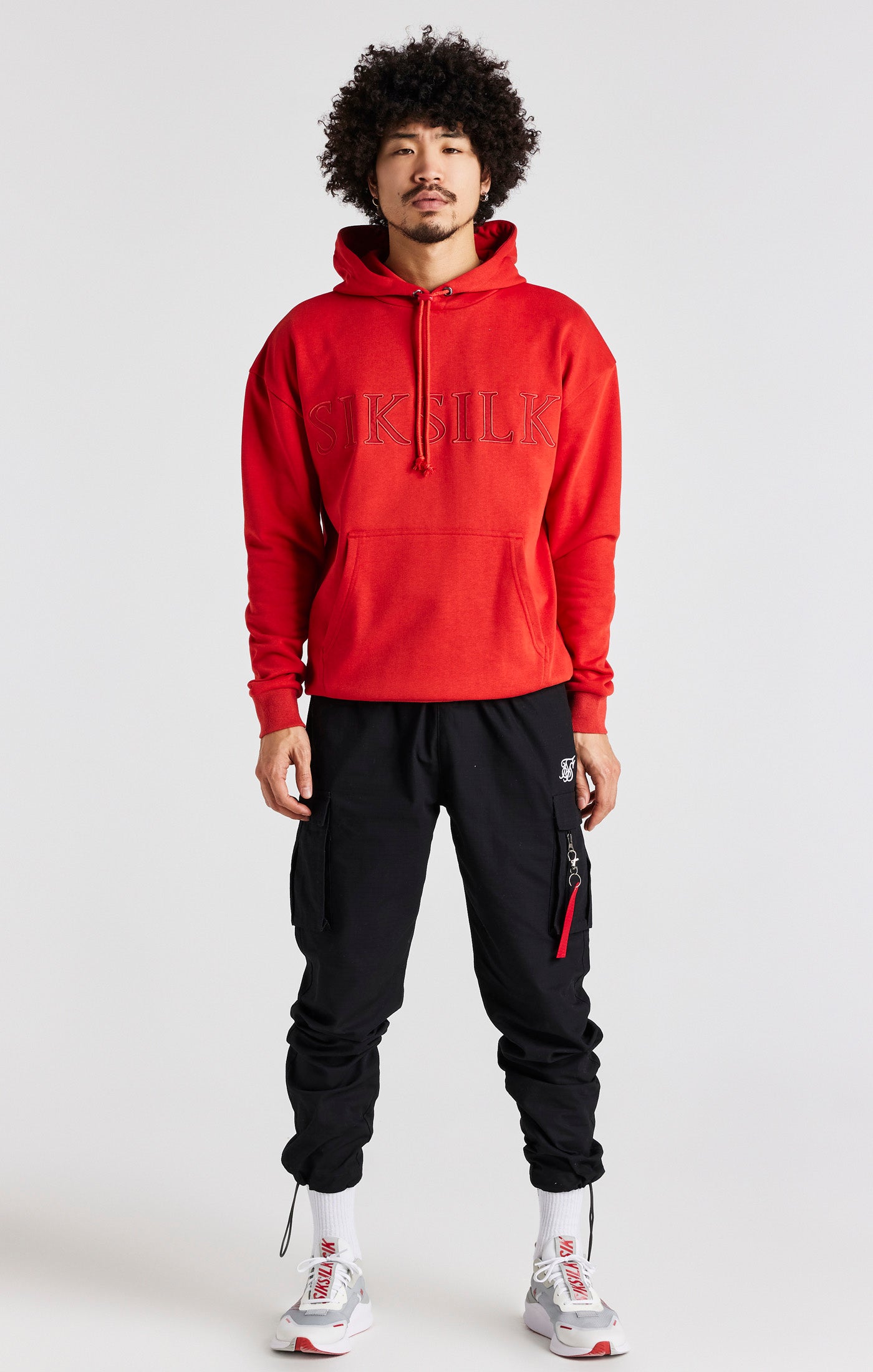 Red siksilk online hoodie