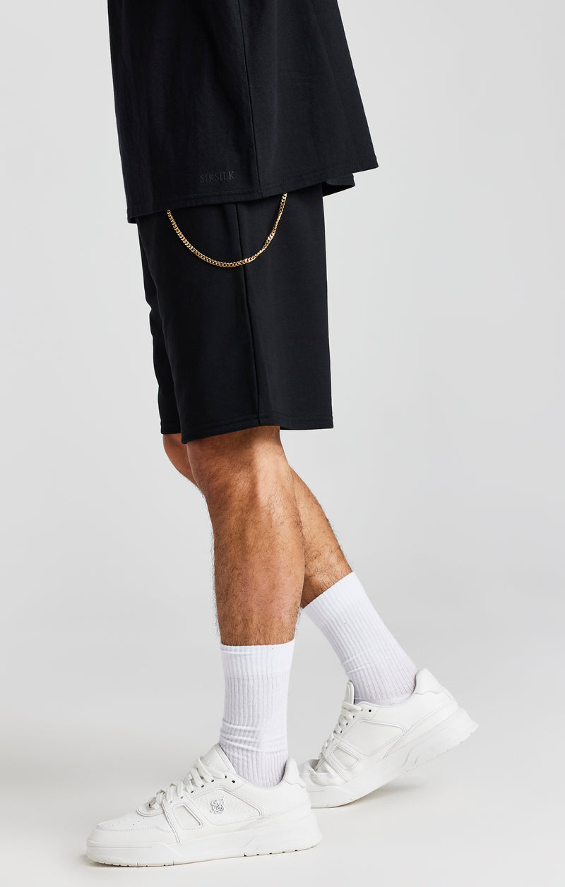 Black Chain Loose Fit Short (1)