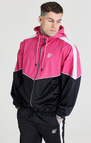 Black Tape Zip Thru Track Jacket