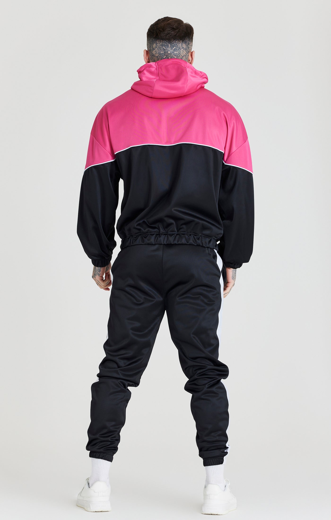 Black Tape Zip Thru Track Jacket