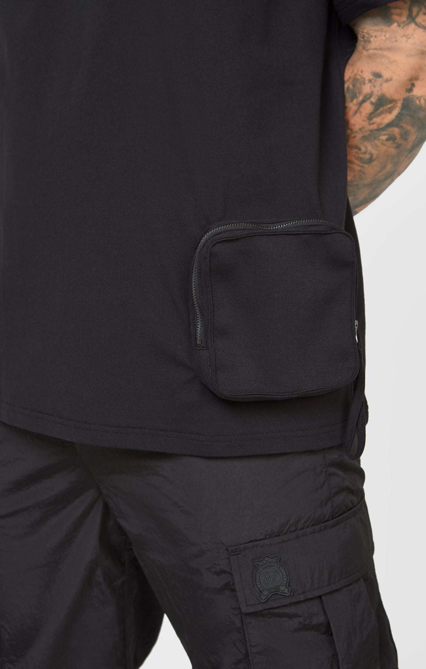 Black Pocket Oversized T-Shirt