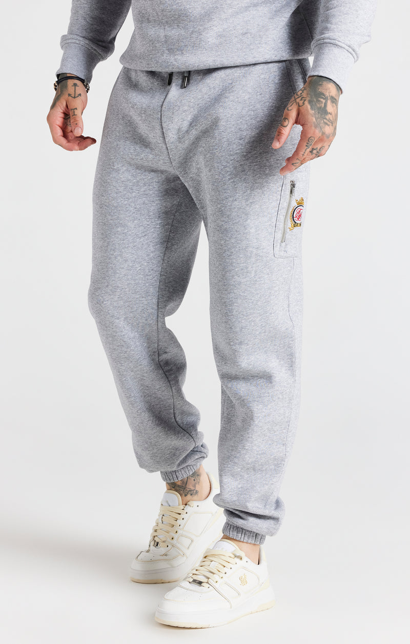 Grey Fleece Relaxed Fit Track Pant
