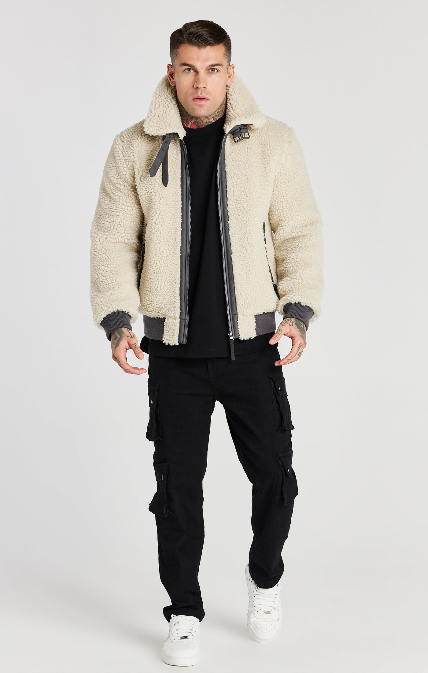 Load image into Gallery viewer, White Sherpa Jacket (2)