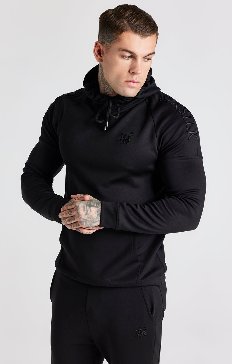 Black Panel Hoodie