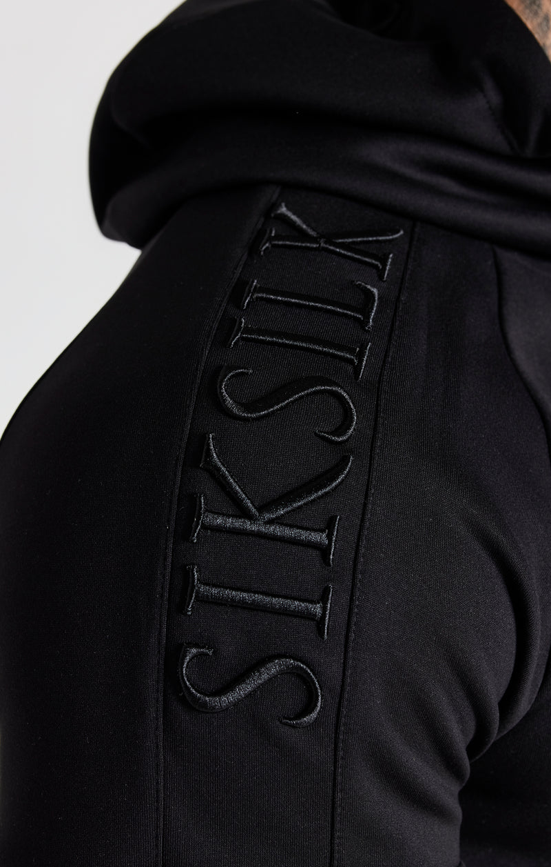 Black Panel Hoodie (1)