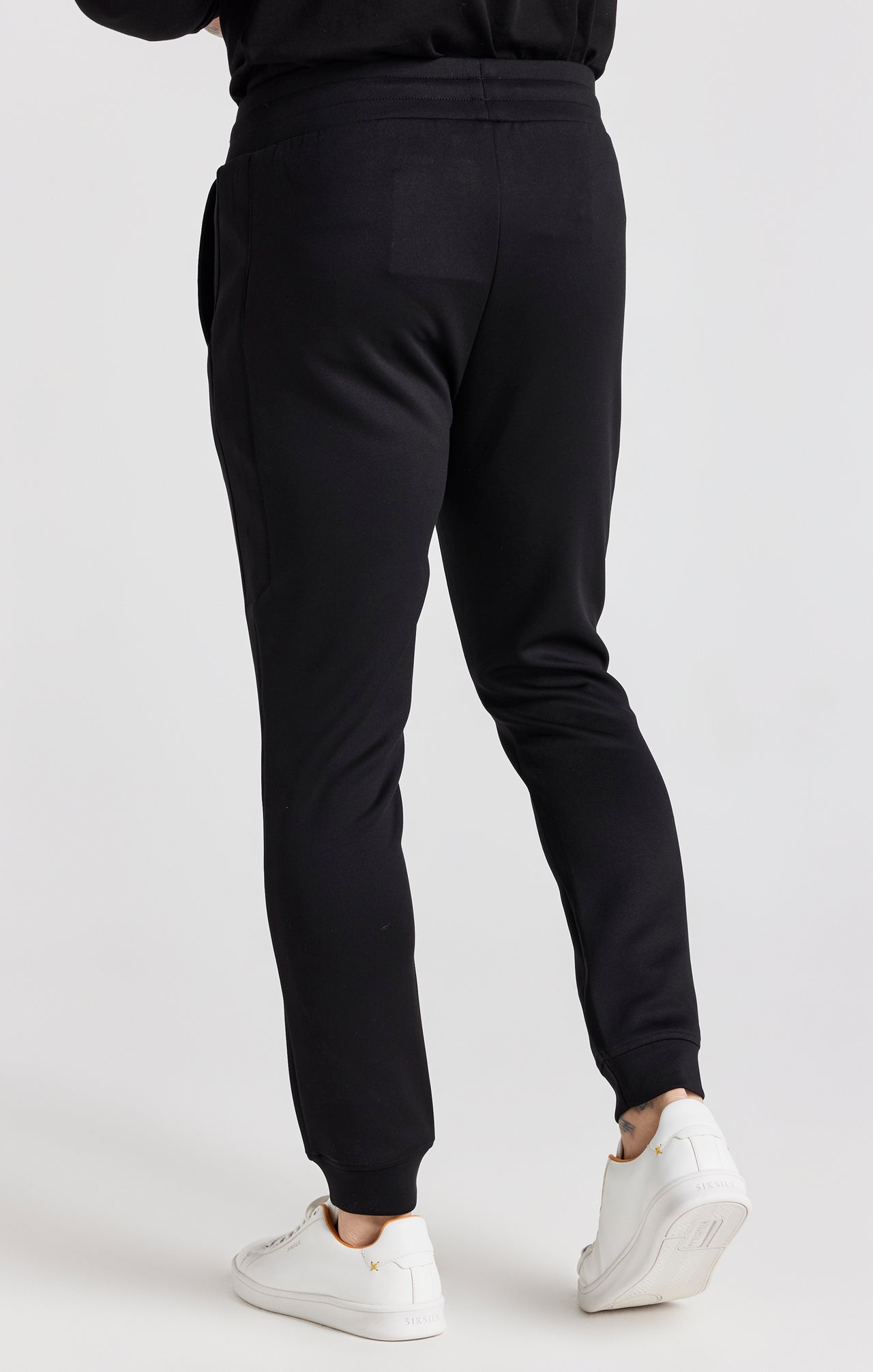 Black Embroidered Cuffed Track Pant (3)
