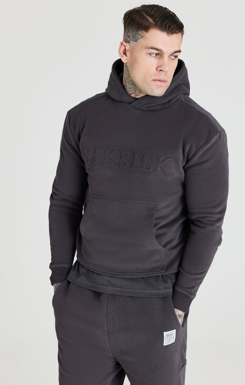 Black Foundation Embossed Hoodie