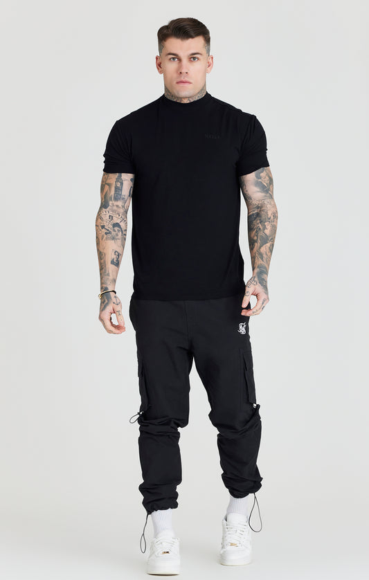 Black High Neck T-Shirt