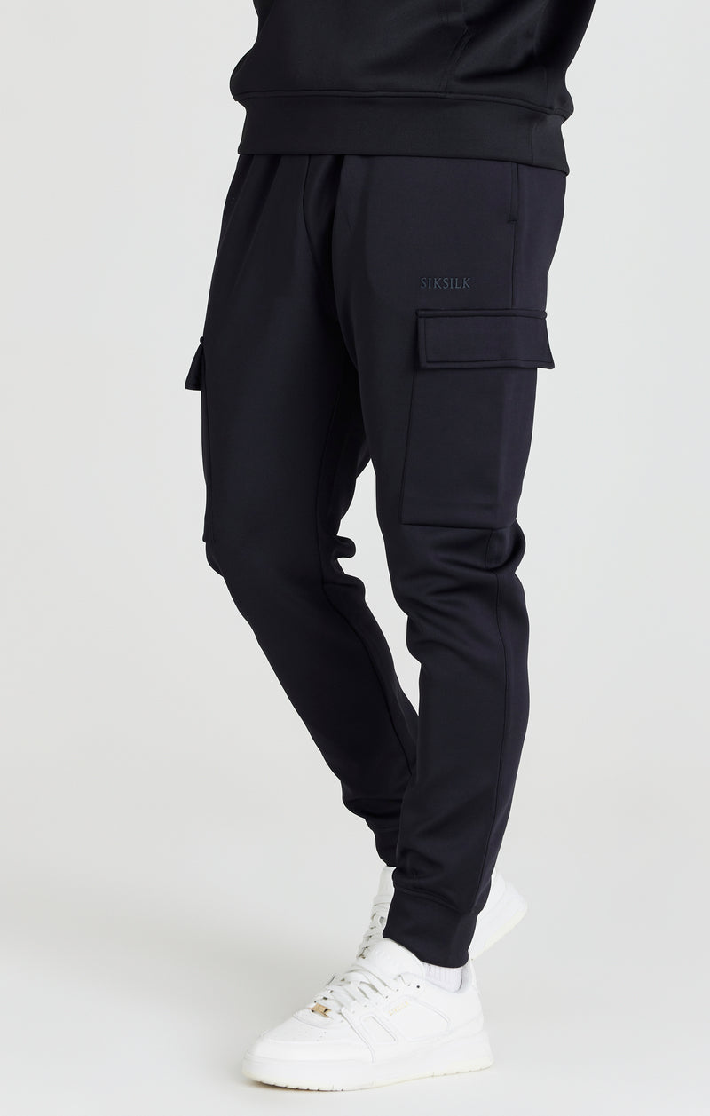 Black Exhibit Cuffed Cargo Pant