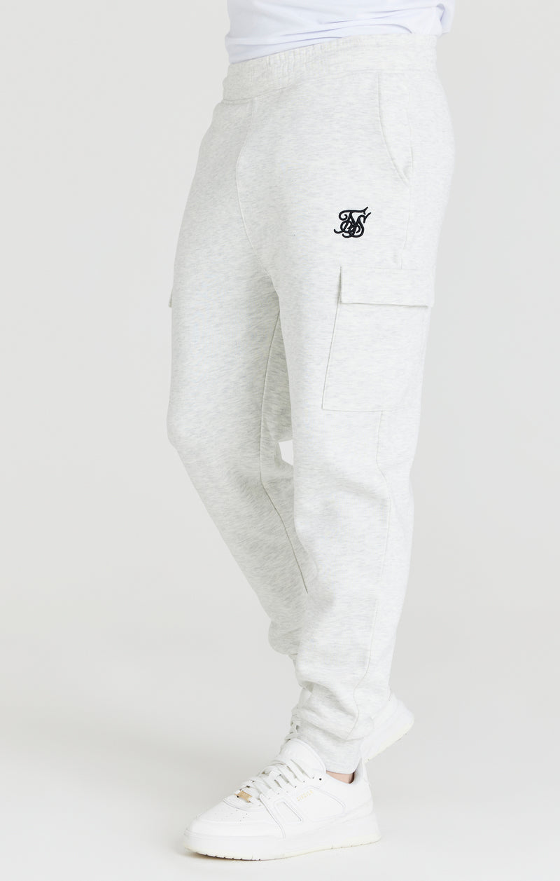 Grey Marl Fleece Cargo Jogger