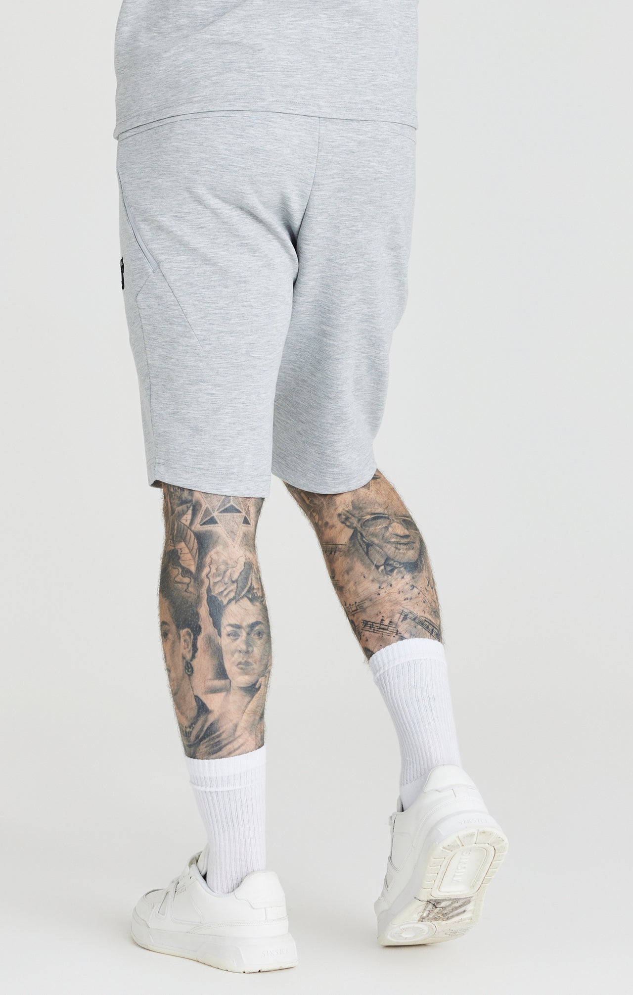 Grey Zip Through Hoodie And Short Twin Set (7)