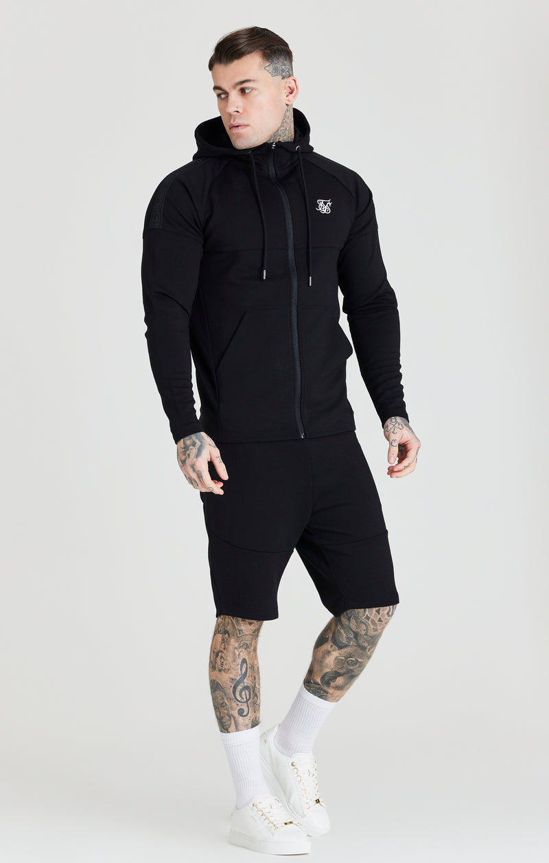 Black Zip Through Hoodie And Short Twin Set (1)