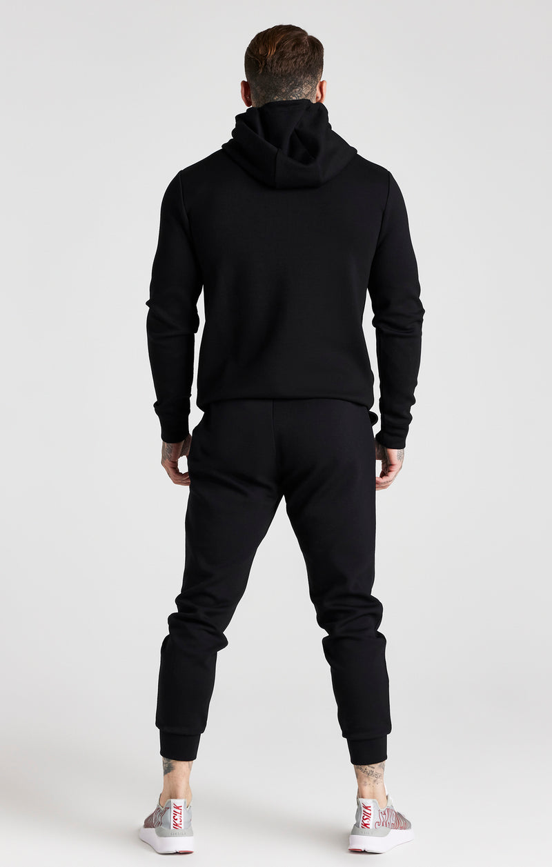 Black Zip Through And Pant Tracksuit Set (1)