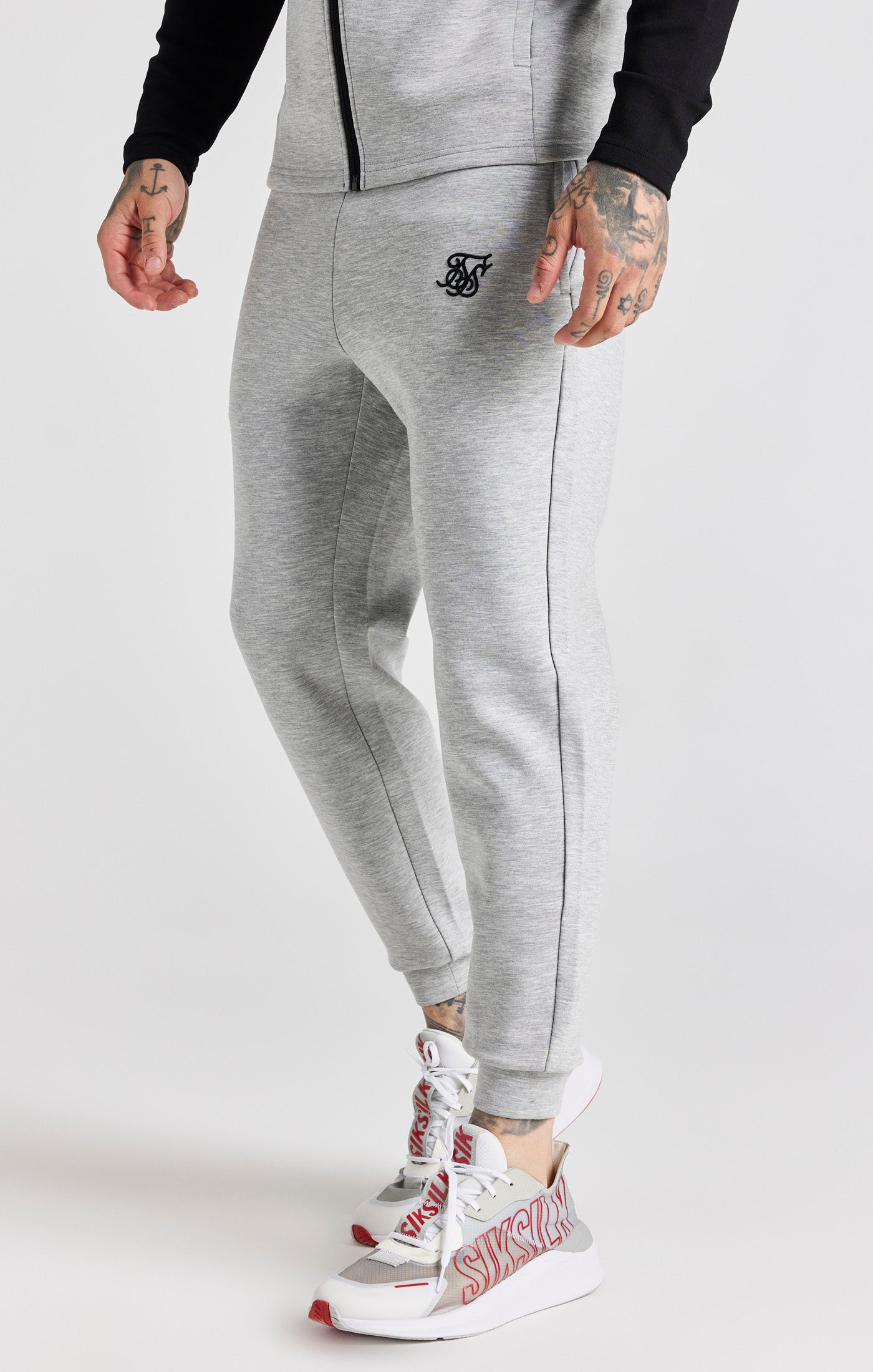 Grey Zip Through And Pant Tracksuit Set | SikSilk UK