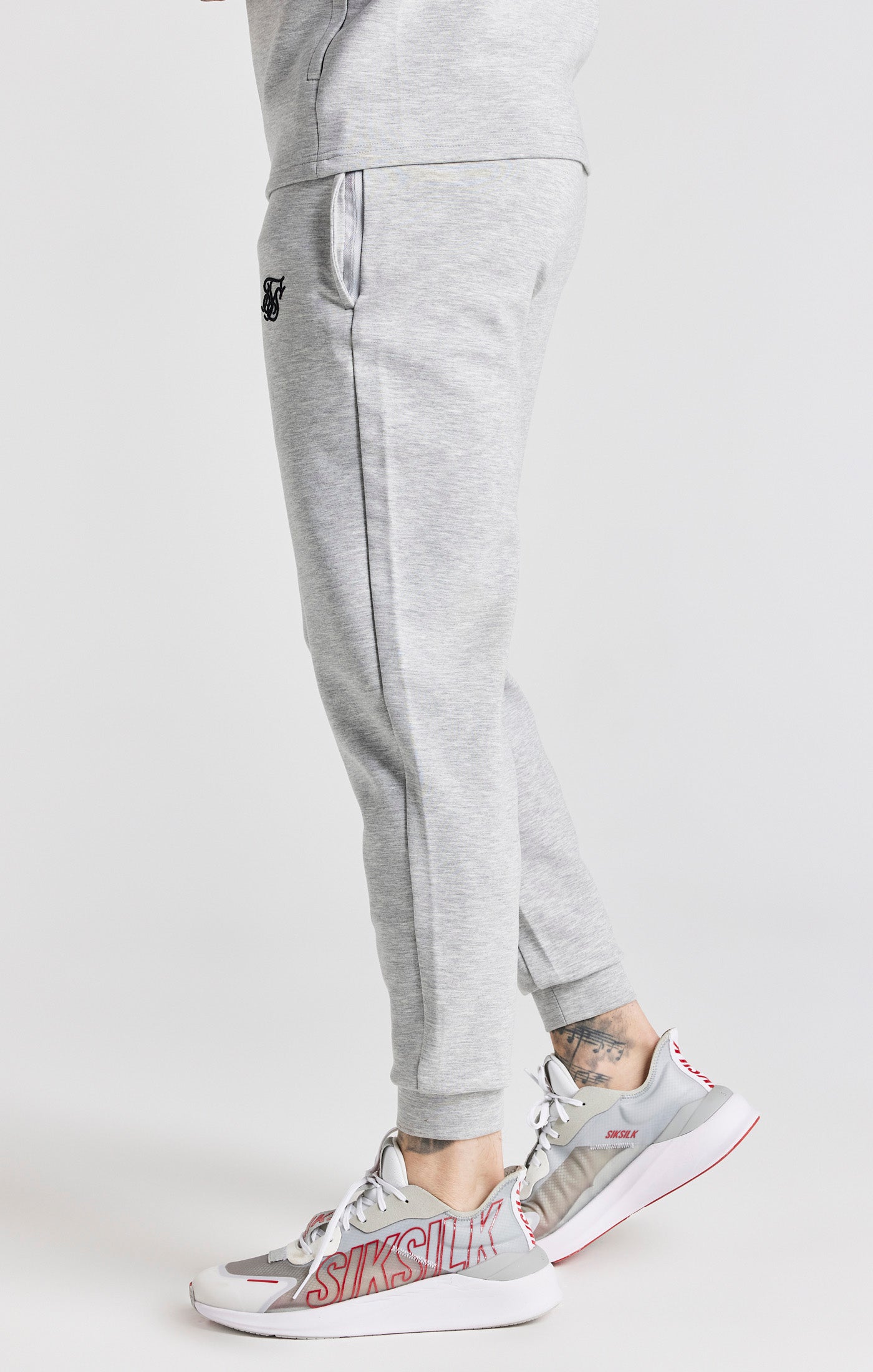 Grey Zip Through And Pant Tracksuit Set | SikSilk UK