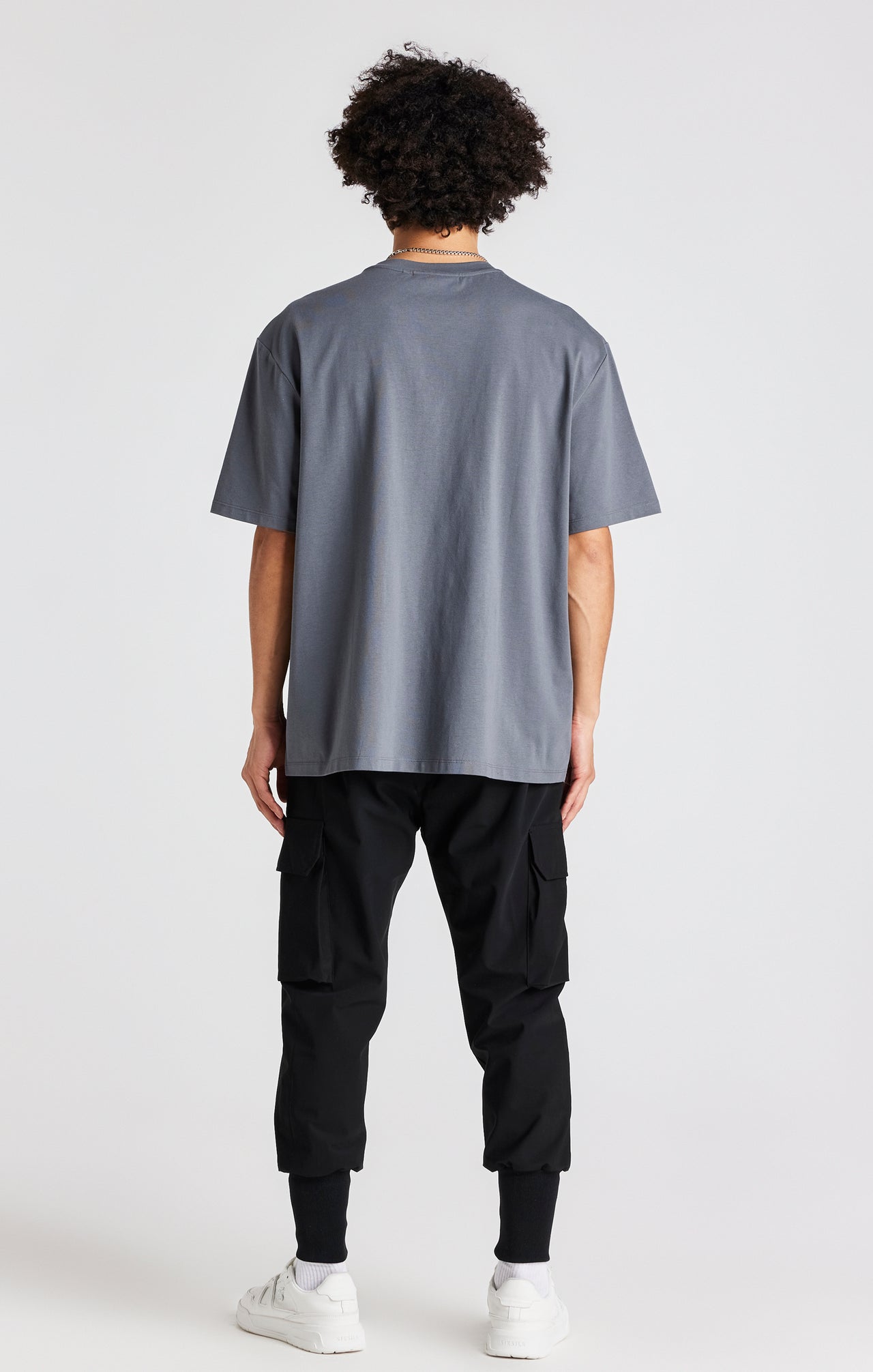 Grey Rhinestone Short Sleeve T-Shirt (4)