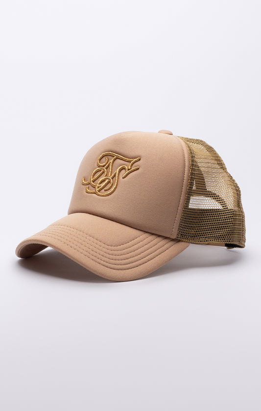 Beige Foam Trucker Cap