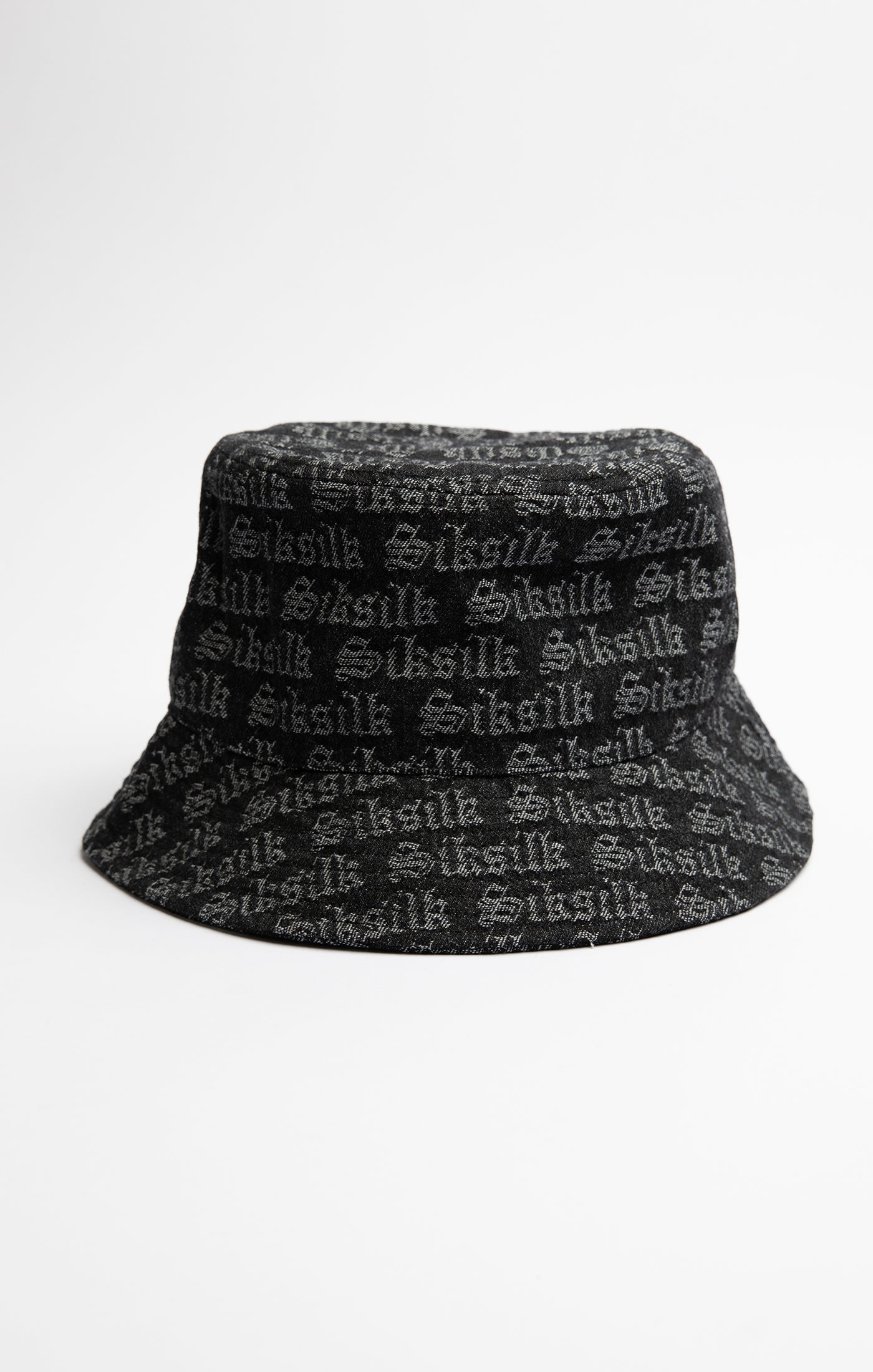 Load image into Gallery viewer, Black Jacquard Denim Bucket Hat