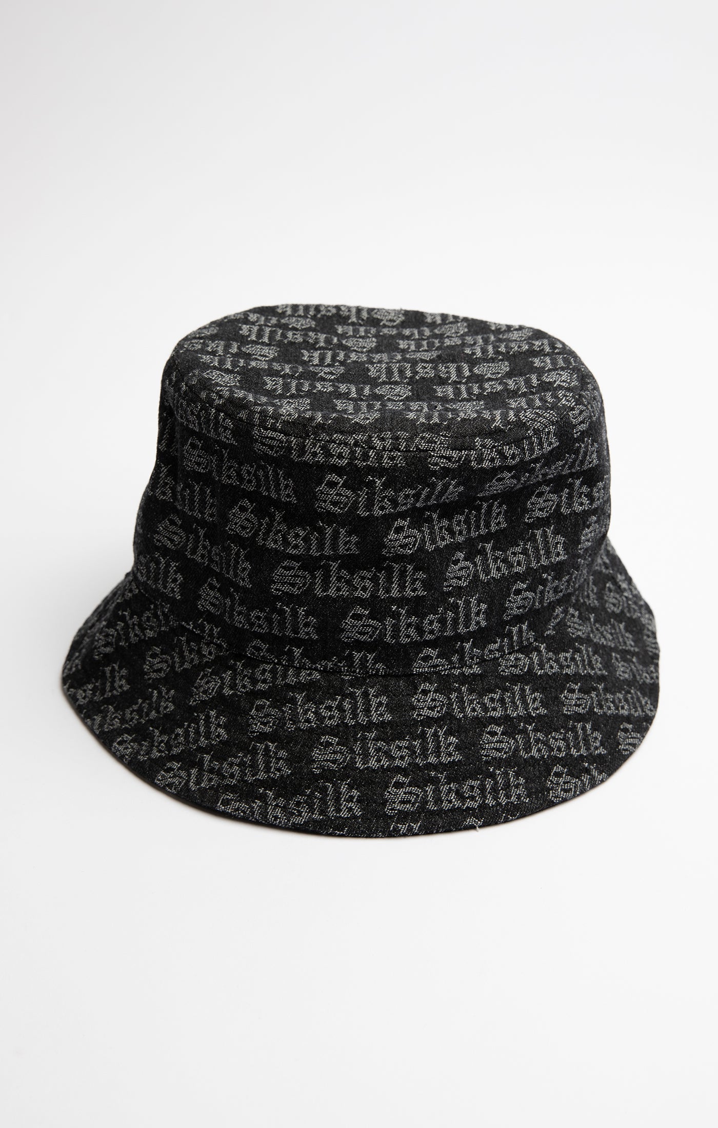 Load image into Gallery viewer, Black Jacquard Denim Bucket Hat (1)