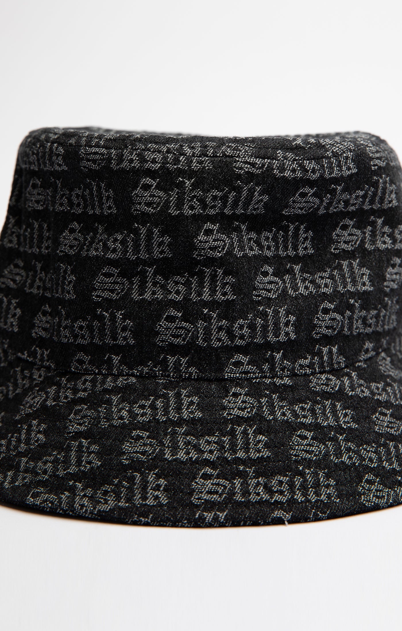 Load image into Gallery viewer, Black Jacquard Denim Bucket Hat (3)