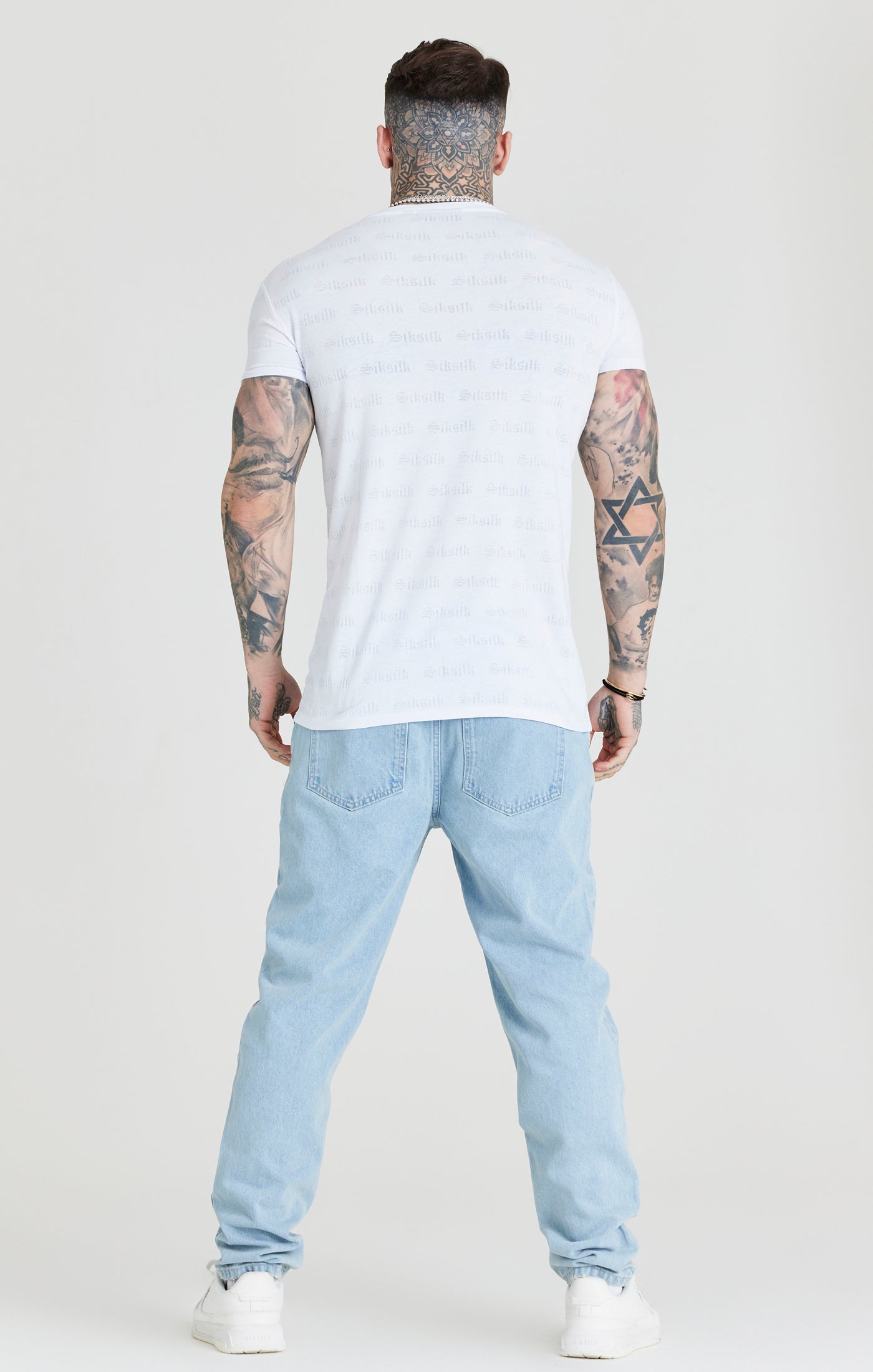 Load image into Gallery viewer, SikSilk Jacquard Tee - White (4)