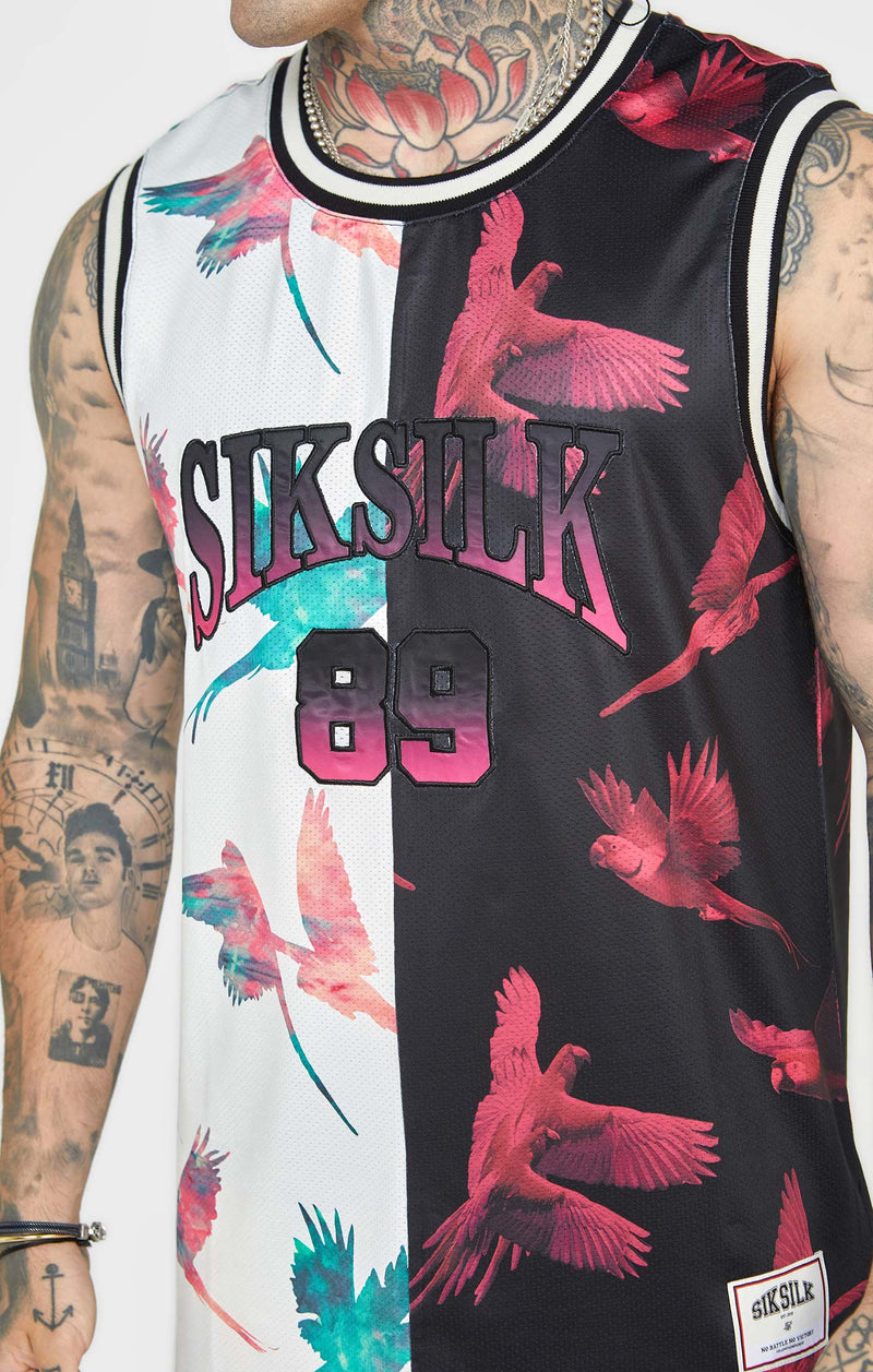 Ecru Print Basketball Vest (1)