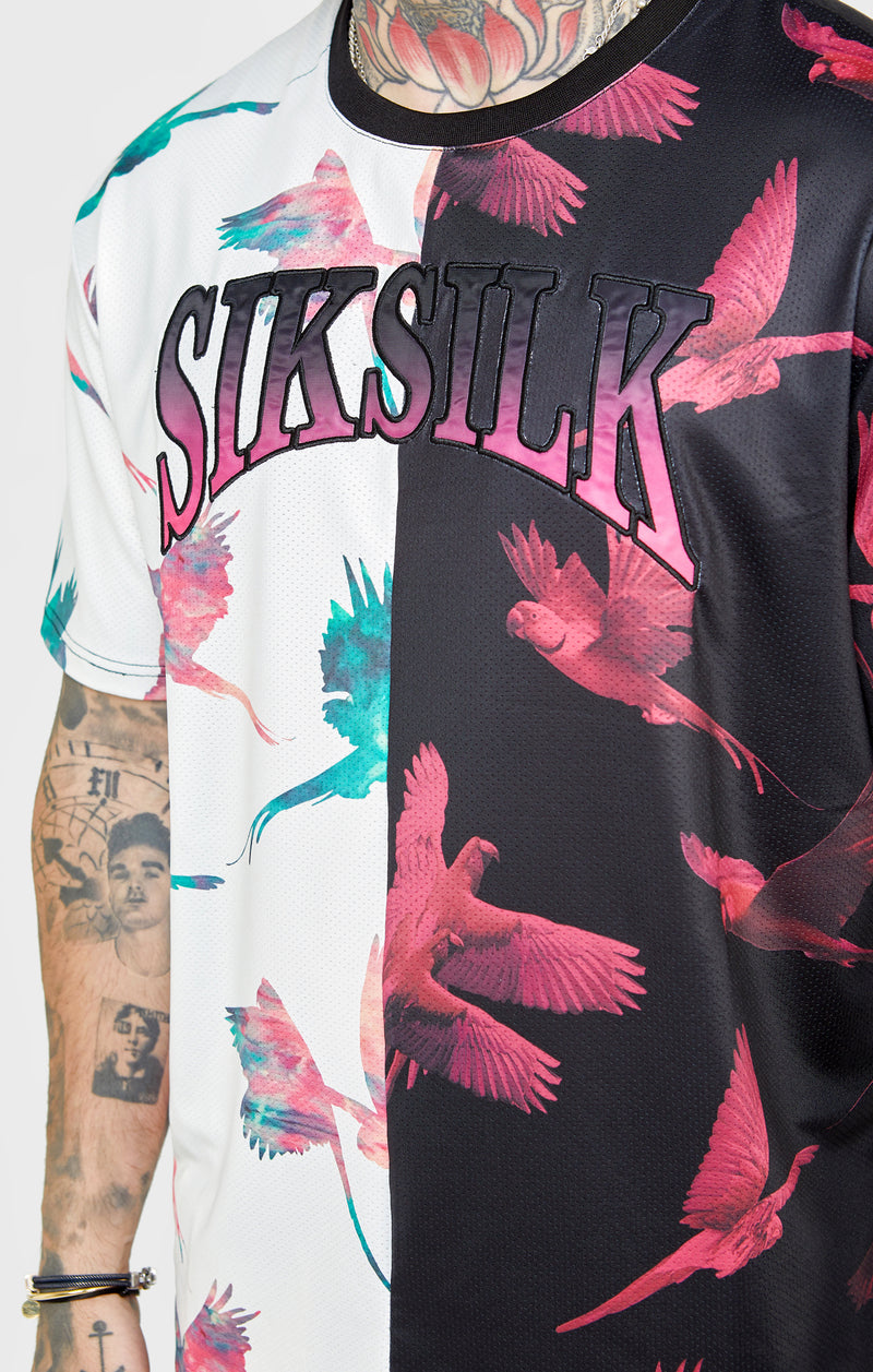 Ecru Print Oversized Short Sleeve T-Shirt (1)