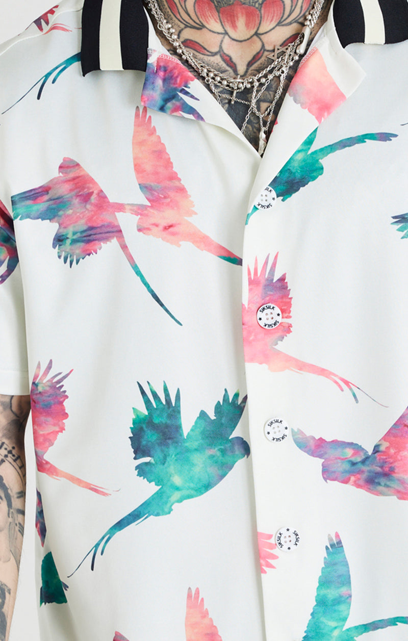 Ecru Print Bowling Shirt (1)