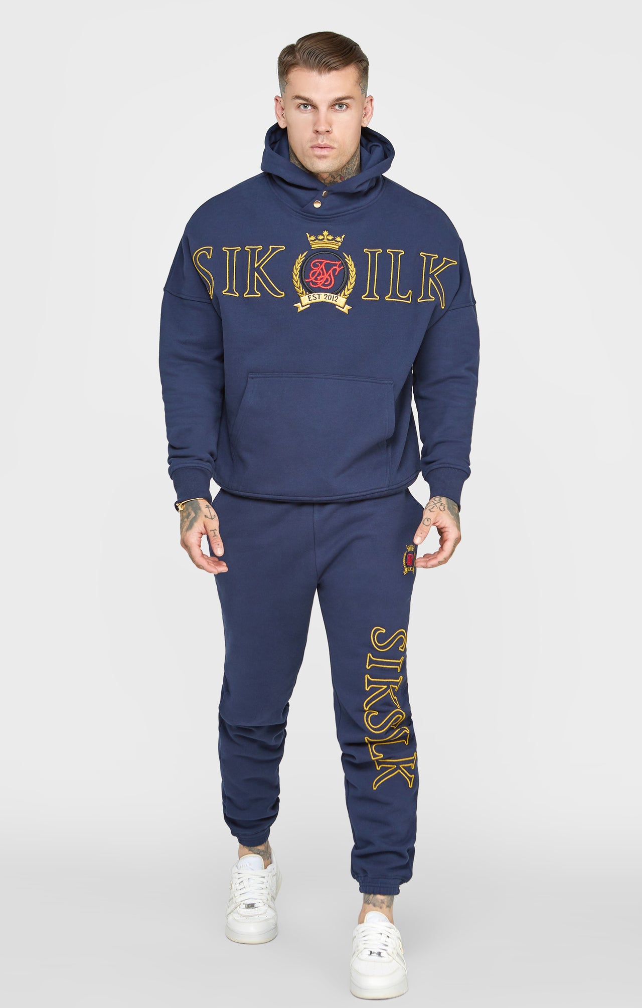 Navy Oversized Embroidery Hoodie (2)