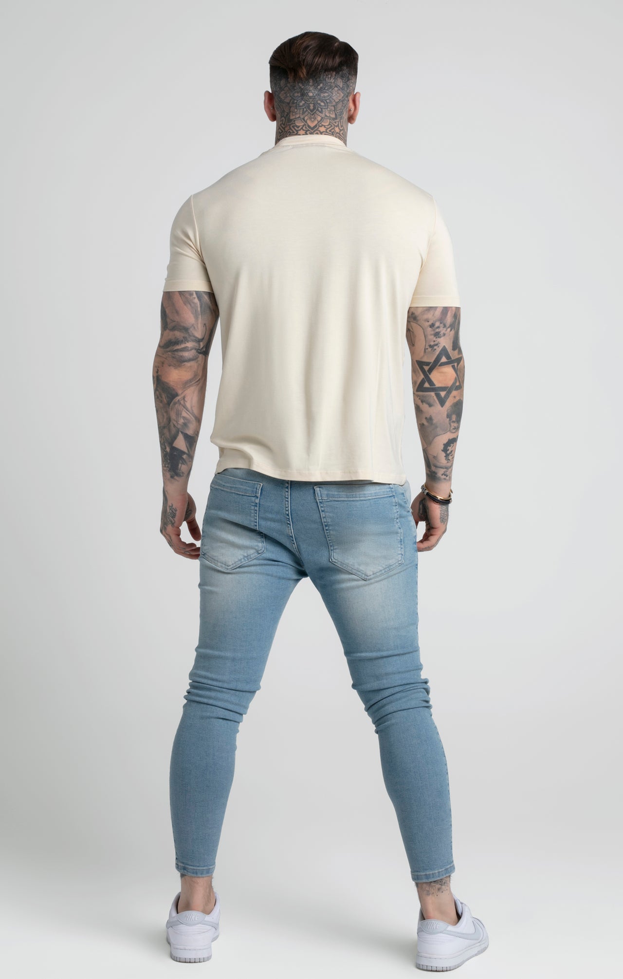 Beige High Neck T-Shirt (4)