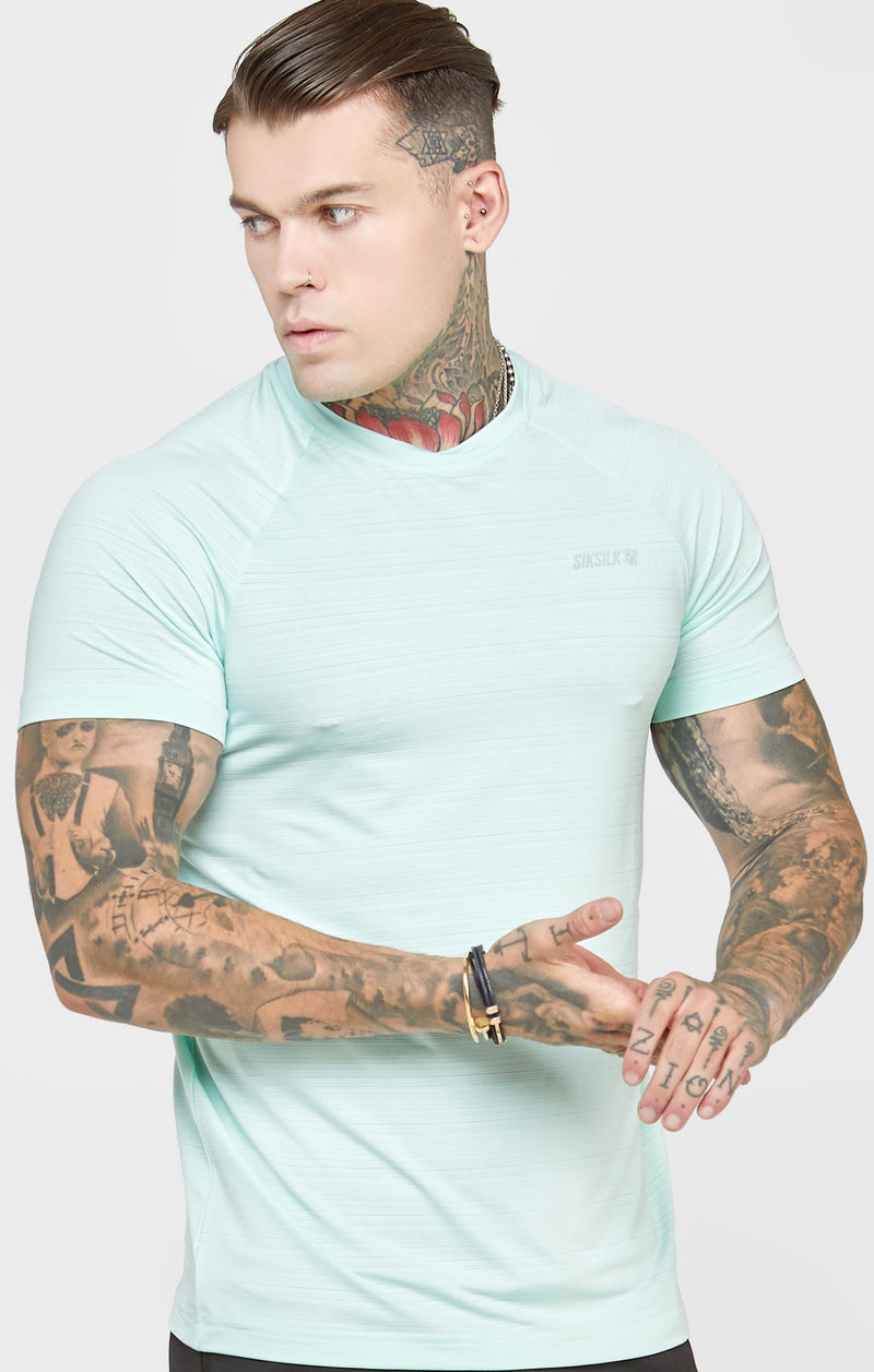 Blue Sports Textured Look T-Shirt