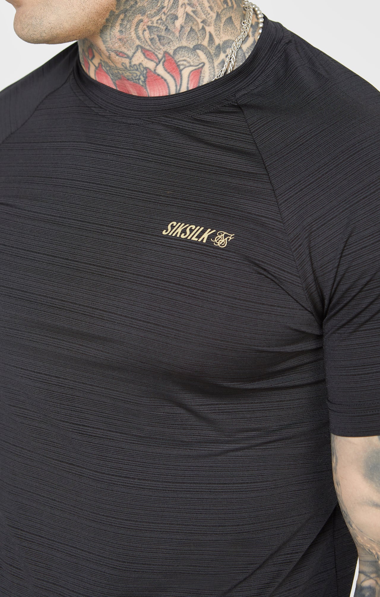 Black Sports Textured Look T-Shirt (1)