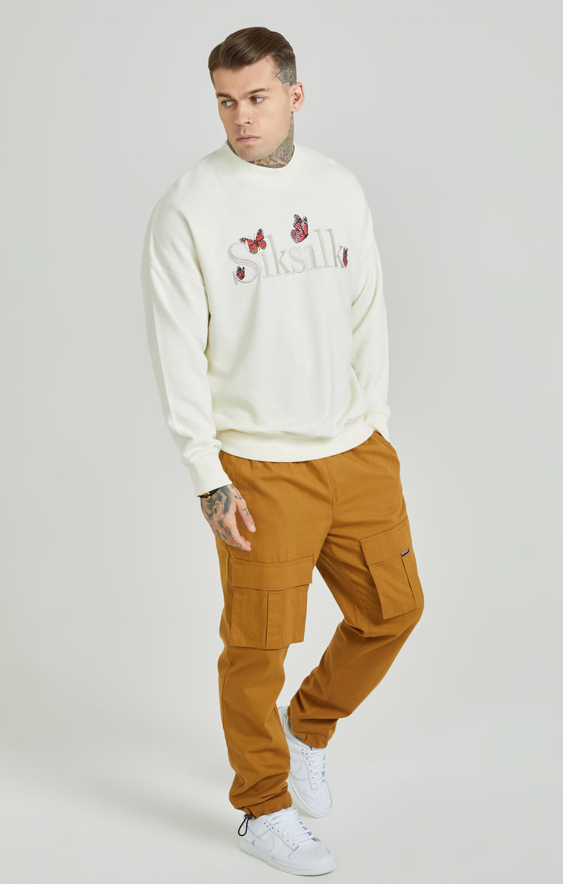 Ecru Washed Butterfly Sweatshirt (1)