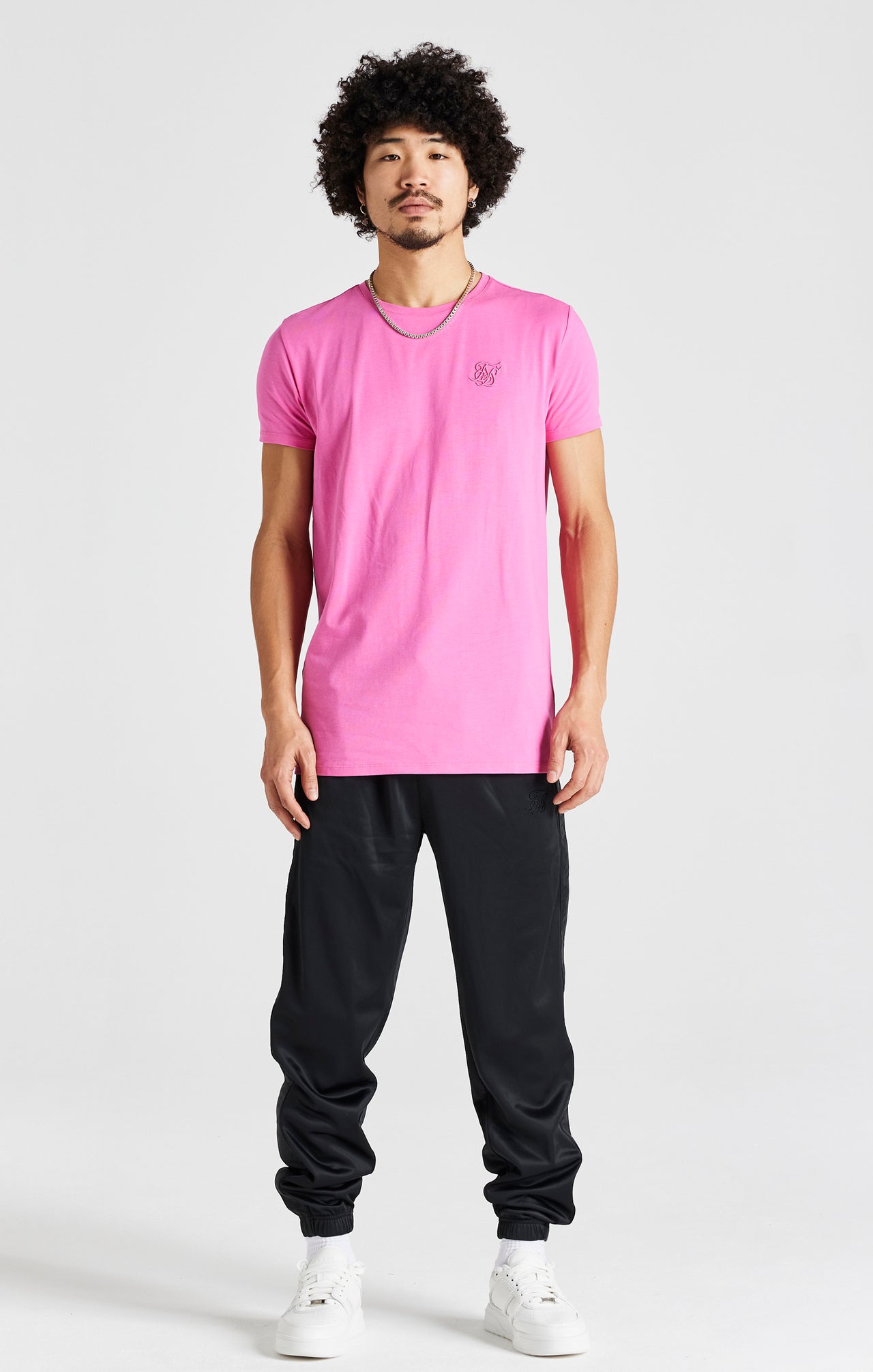 Pink Short Sleeve Muscle Fit T-Shirt (2)