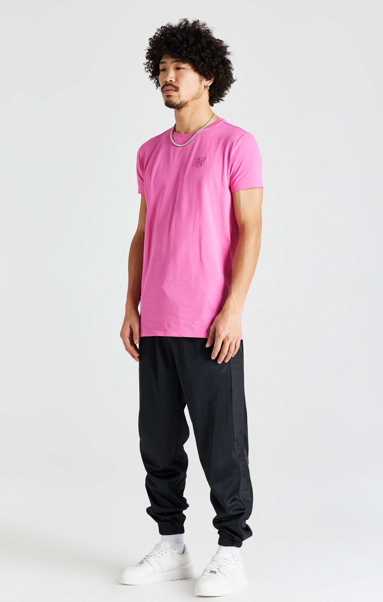 Pink Short Sleeve Muscle Fit T-Shirt (3)