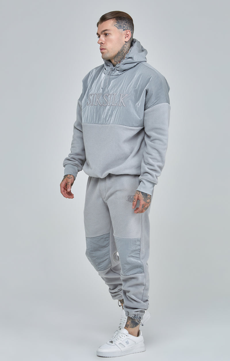 Grey Polar Fleece Cut & Sew Overhead Hoodie (1)