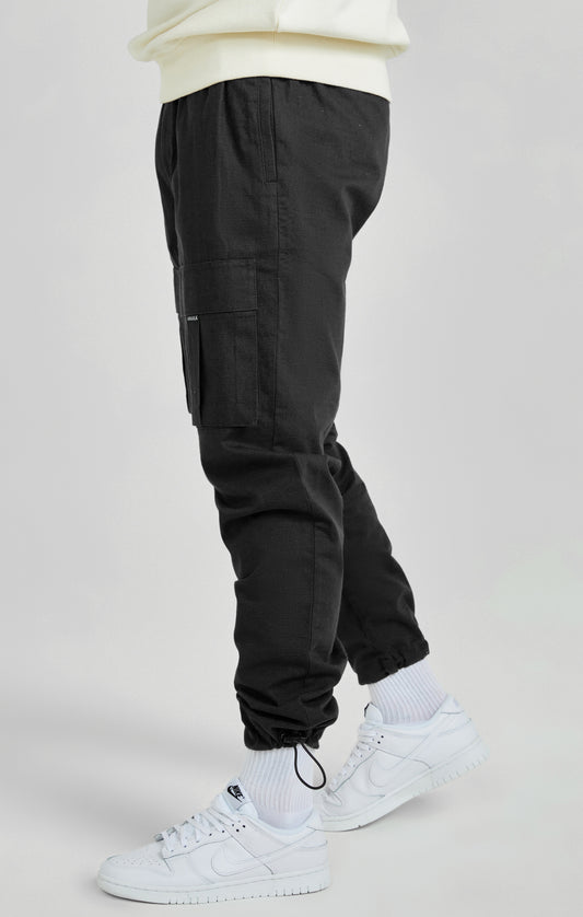 Black Ripstop Cargo Pants