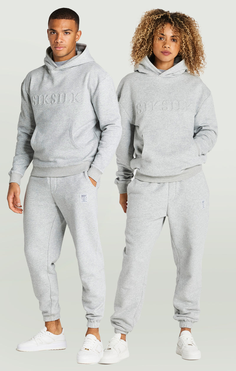 Grey Foundation Embossed Hoodie
