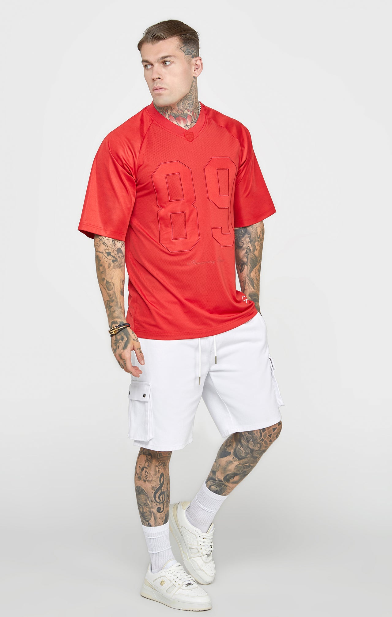Red Oversized Short Sleeve T-Shirt (3)