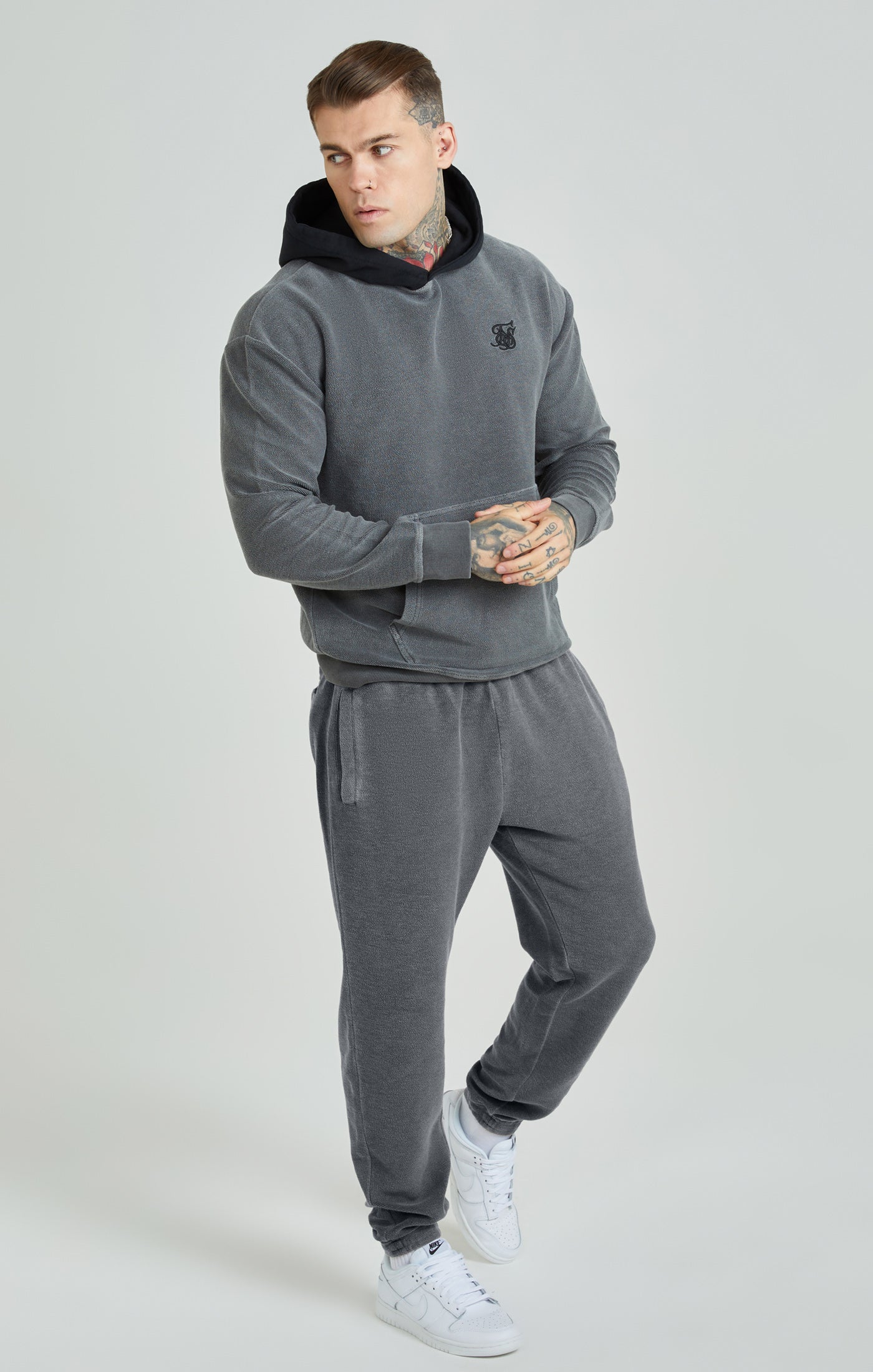 Load image into Gallery viewer, Washed Grey Heavyweight Loopback Oversized Hoodie (2)