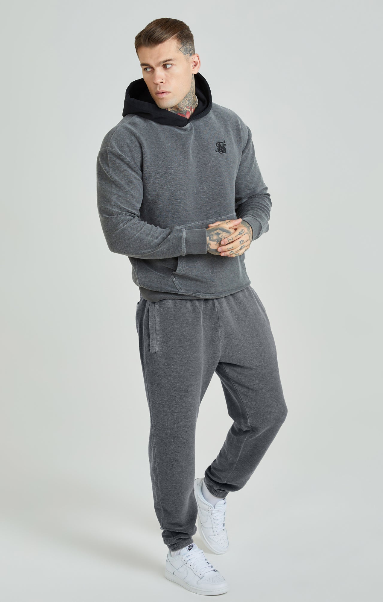 Washed Grey Heavyweight Loopback Oversized Hoodie (2)