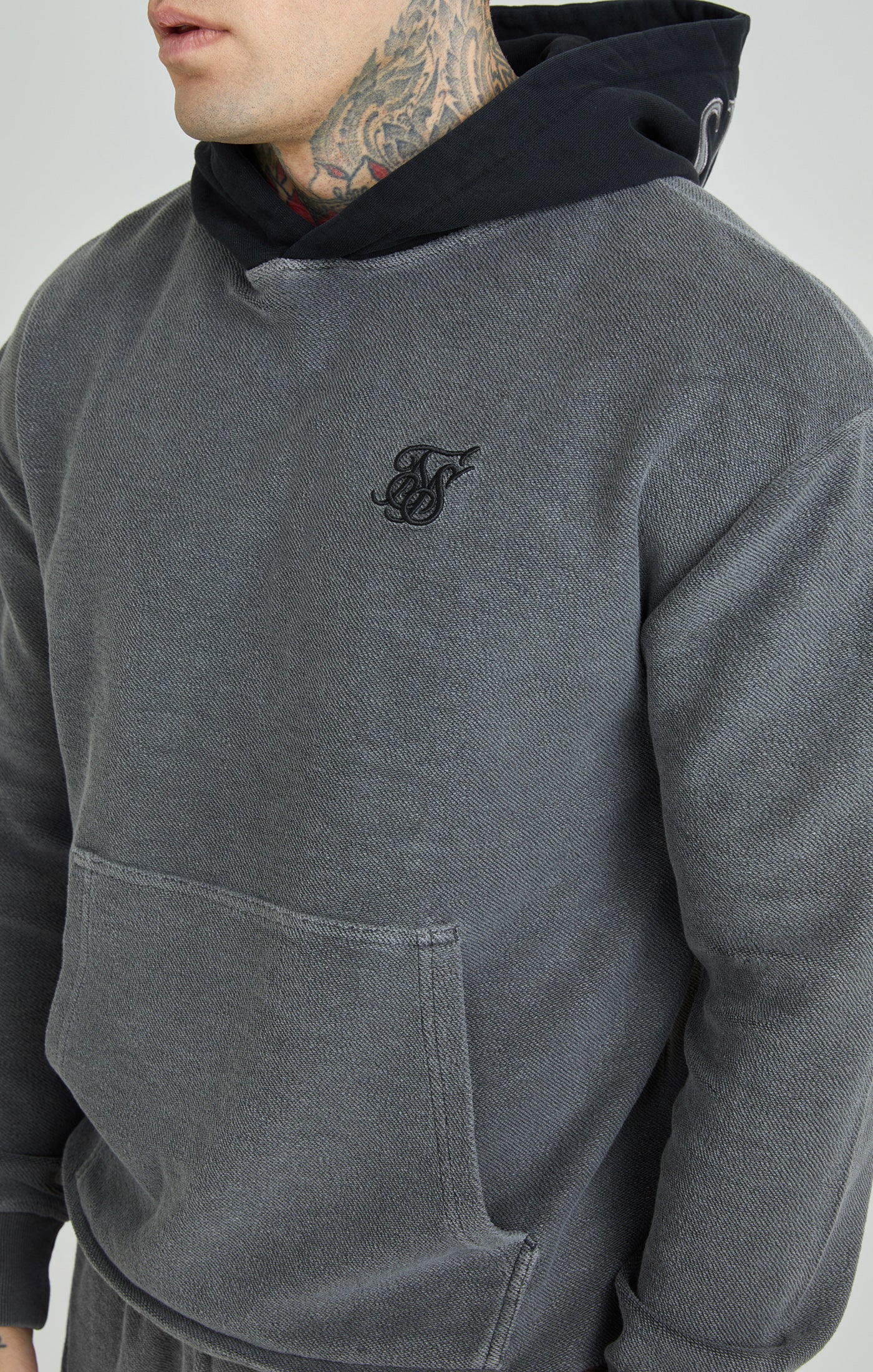 Load image into Gallery viewer, Washed Grey Heavyweight Loopback Oversized Hoodie (3)