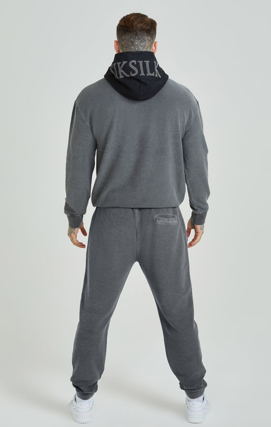 Washed Grey Heavyweight Loopback Oversized Hoodie