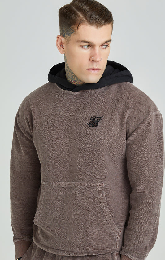 Washed Brown Heavyweight Loopback Oversized Hoodie